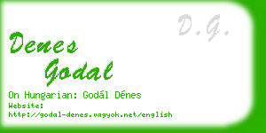 denes godal business card